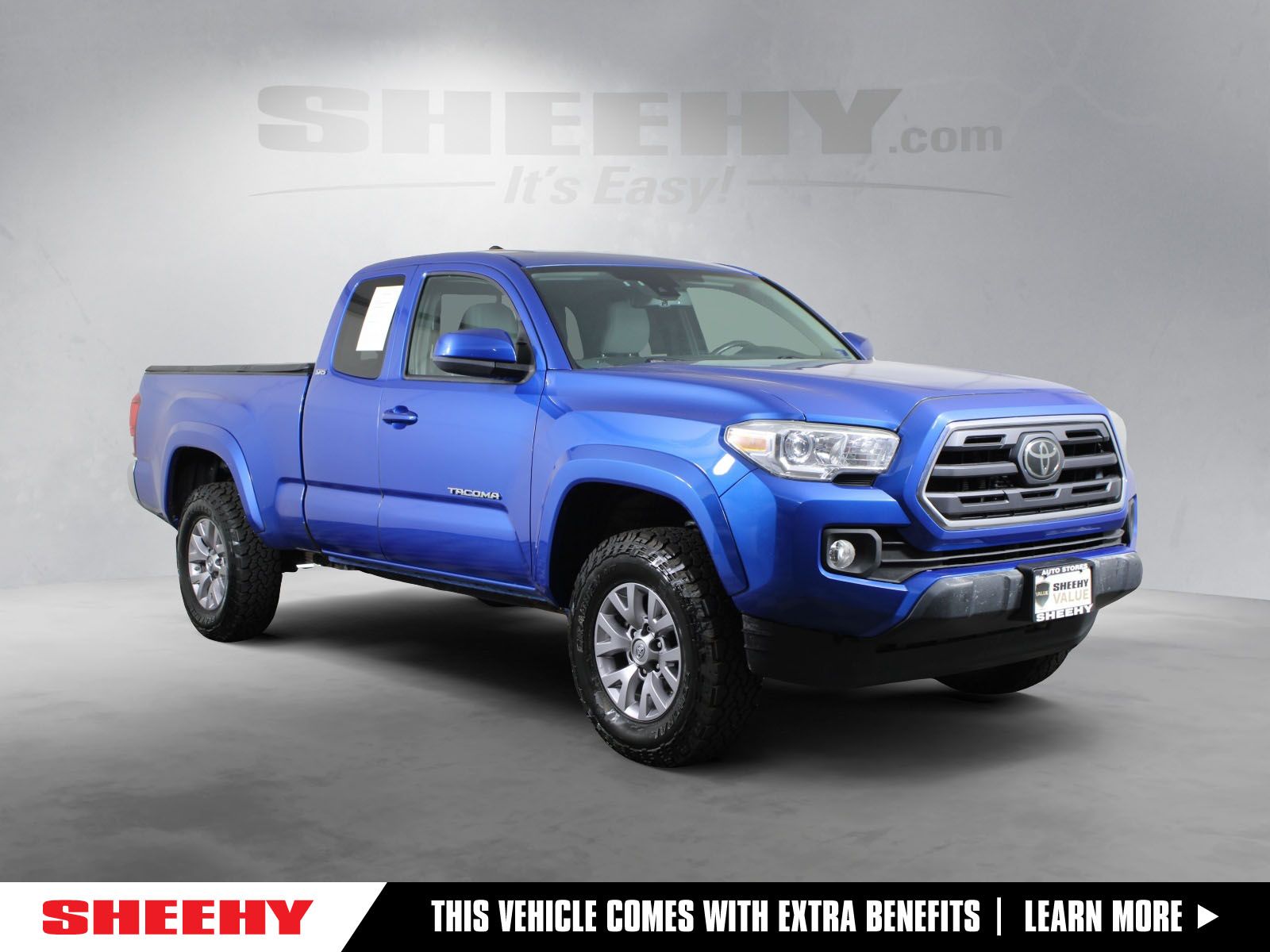 Blazing Blue 2018 Toyota Tacoma Pickup Truck Four-Wheel Drive 6-Speed Automatic