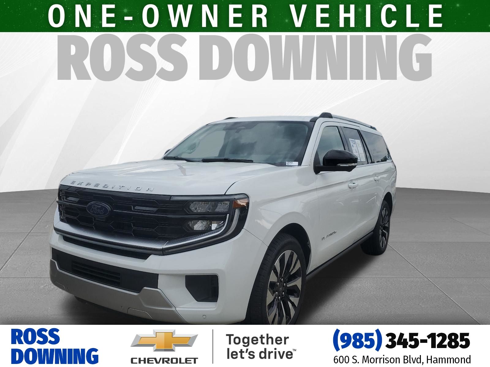 2026 Ford Expedition Max Platinum White at Ross Downing Buick GMC