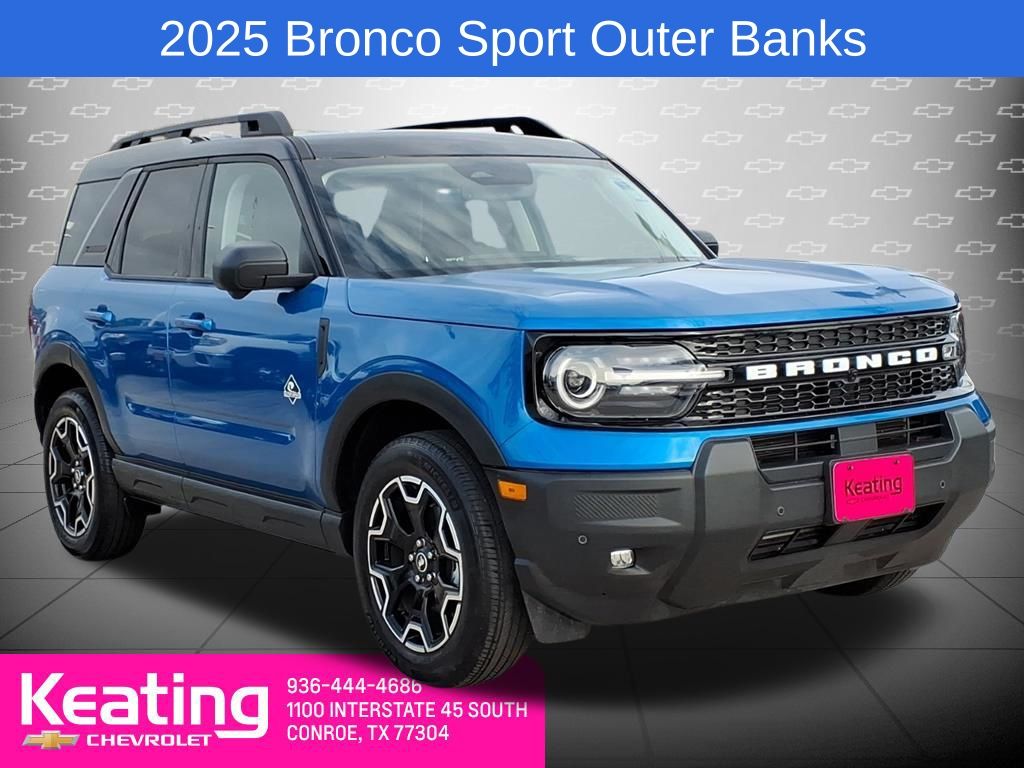Blue Metallic 2025 Ford Bronco Sport Outer Banks AWD SUV / Crossover All-Wheel Drive 8-Speed Automatic