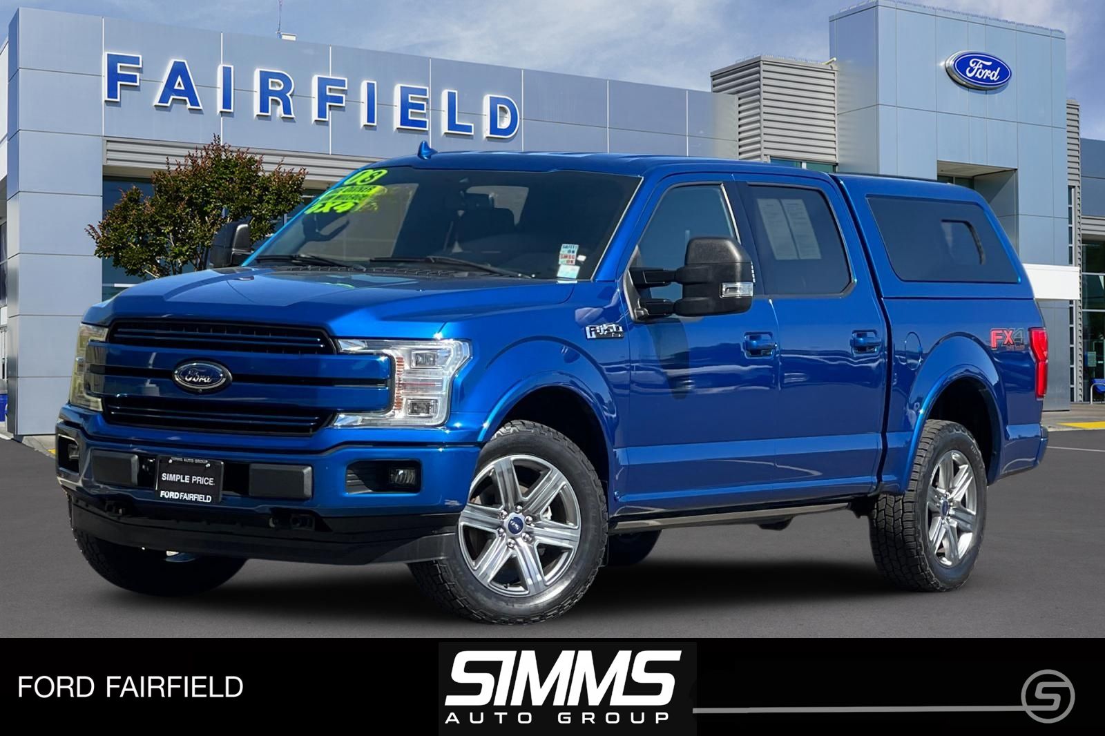 Blue 2018 Ford F-150 Pickup Truck Four-Wheel Drive Automatic