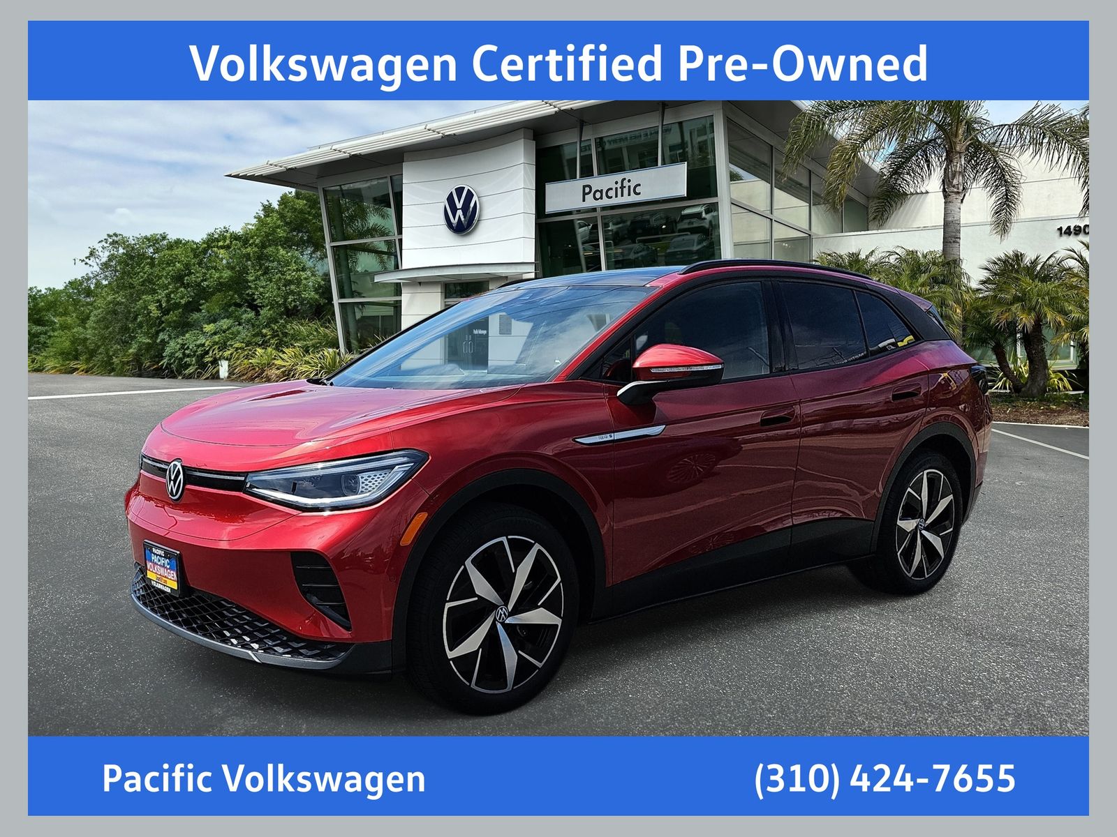Aurora Red Metallic w/Black Roof 2023 Volkswagen ID.4 SUV / Crossover Rear-Wheel Drive Automatic