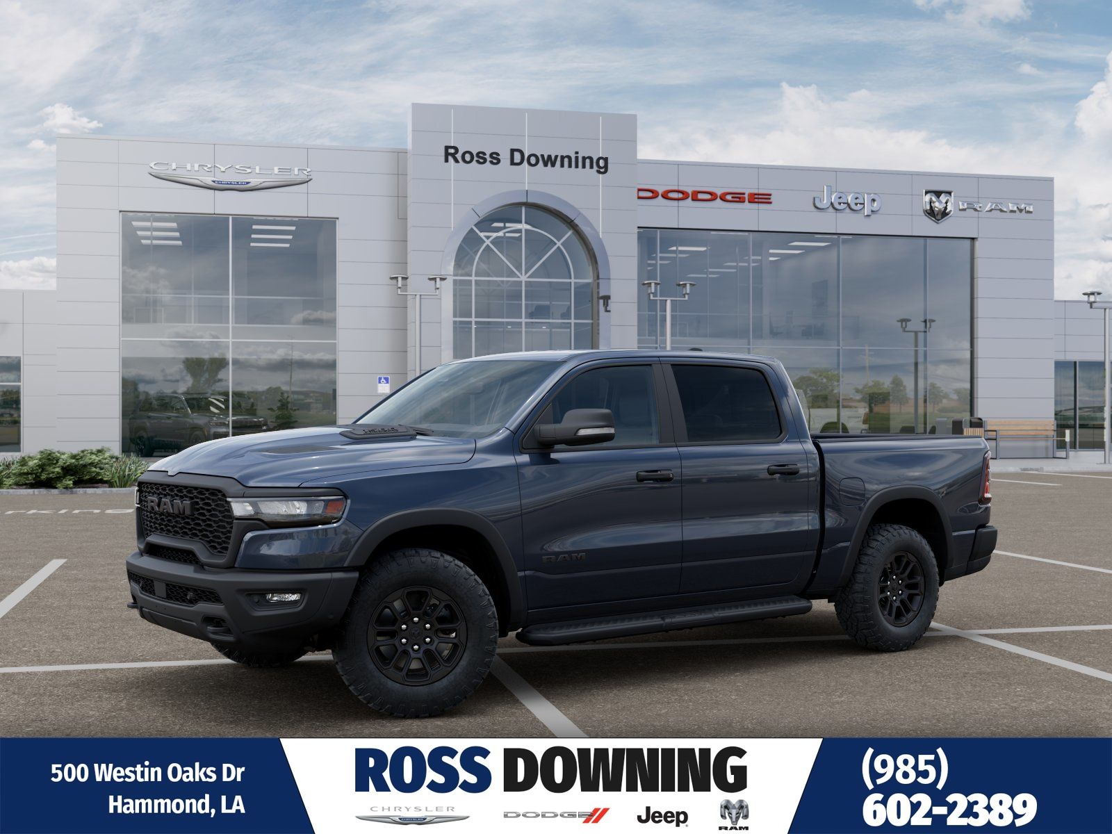 Forged Blue Metallic 2026 RAM 1500 Pickup Truck Four-Wheel Drive 8-Speed Automatic