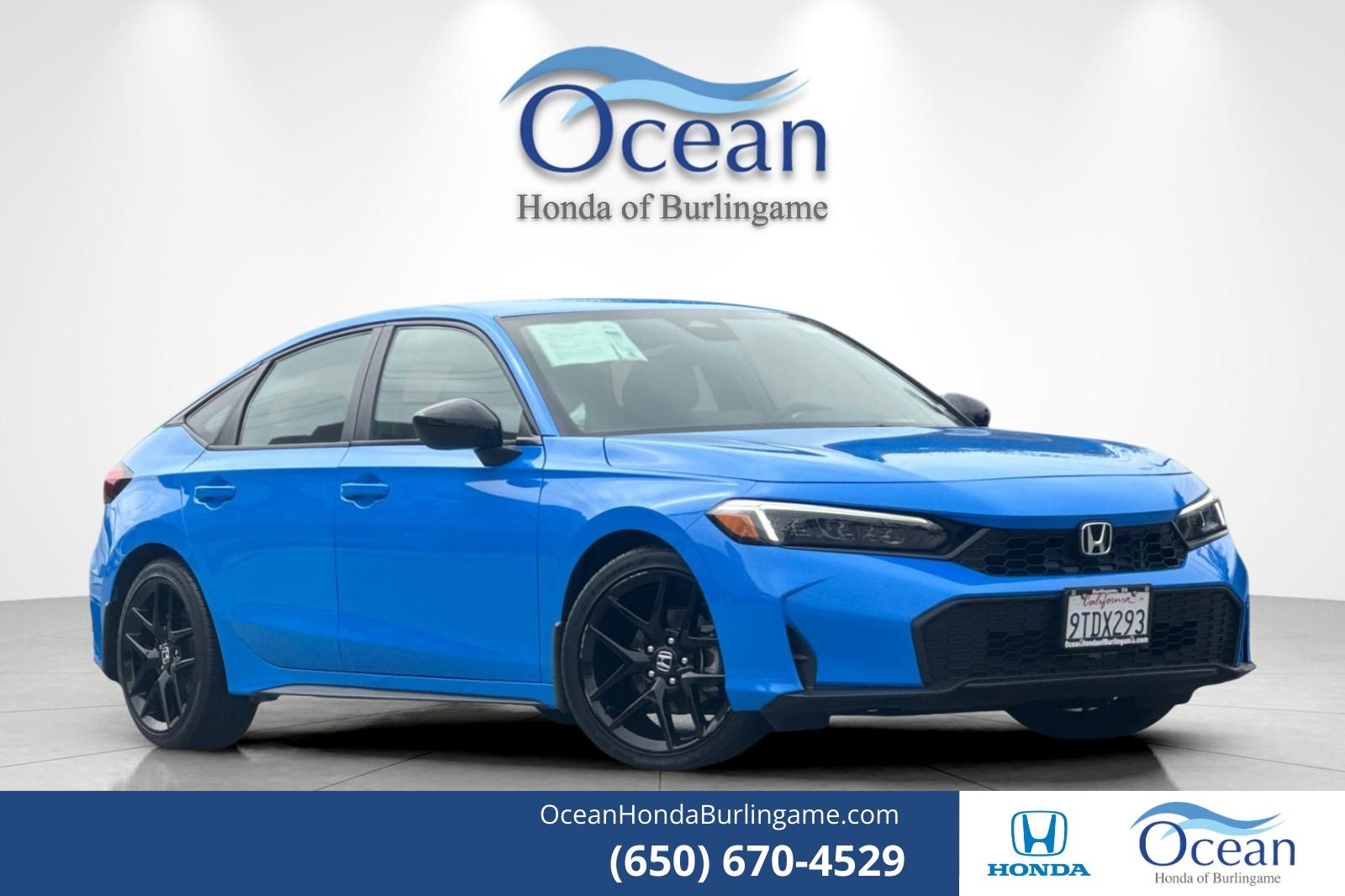 Blue Lagoon Pearl 2025 Honda Civic Hatchback Hatchback Front-Wheel Drive Continuously Variable Transmission