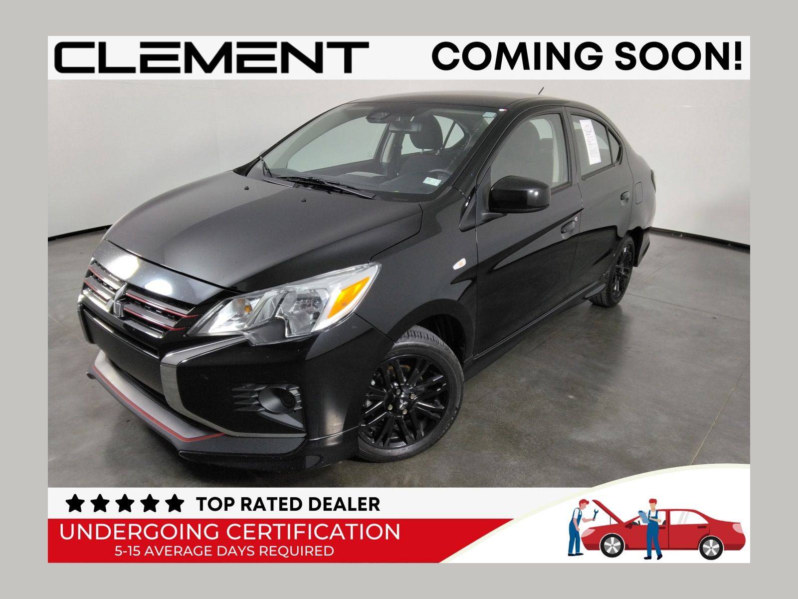 Jet Black Metallic 2024 Mitsubishi Mirage G4 Sedan Front-Wheel Drive Continuously Variable Transmission