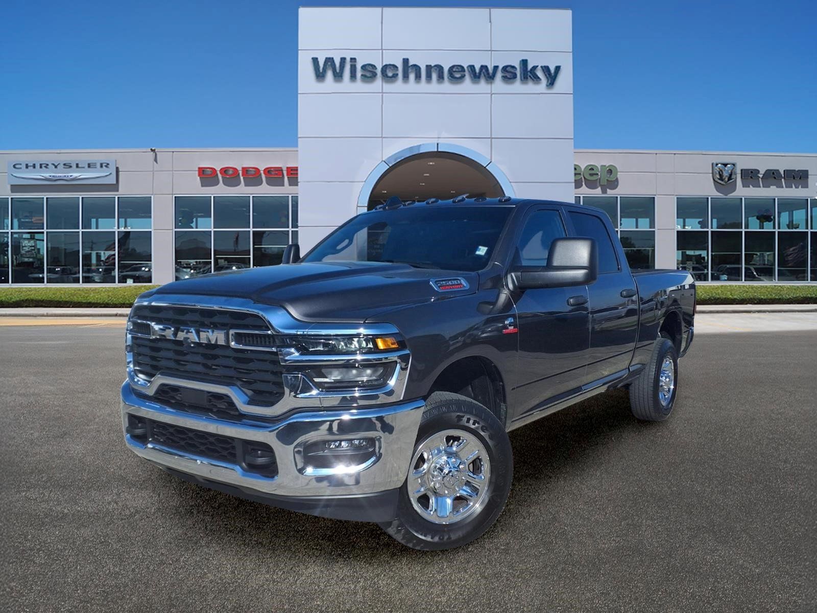 Gray (Granite Crystal Metallic Clearcoat) 2025 RAM 2500 Tradesman Crew Cab 4WD Pickup Truck Four-Wheel Drive 8-Speed Automatic