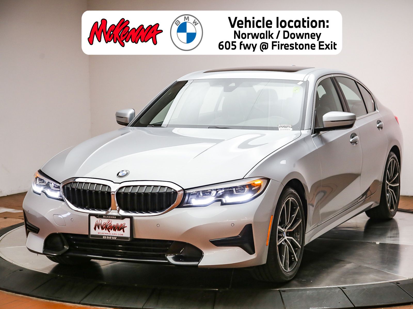 Glacier Silver Metallic 2019 BMW 3 Series Sedan Rear-Wheel Drive 8-Speed Automatic