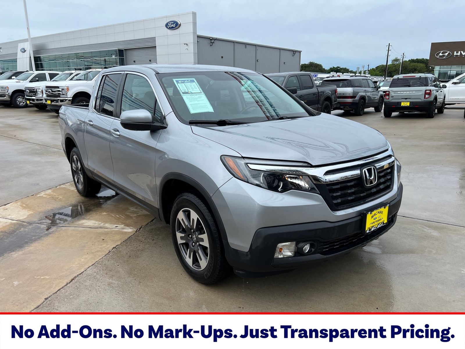 Lunar Silver Metallic 2018 Honda Ridgeline RTL AWD Pickup Truck All-Wheel Drive 6-Speed Automatic