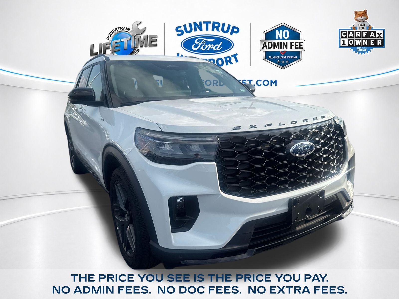 White Metallic 2025 Ford Explorer ST-Line AWD SUV / Crossover All-Wheel Drive Automatic