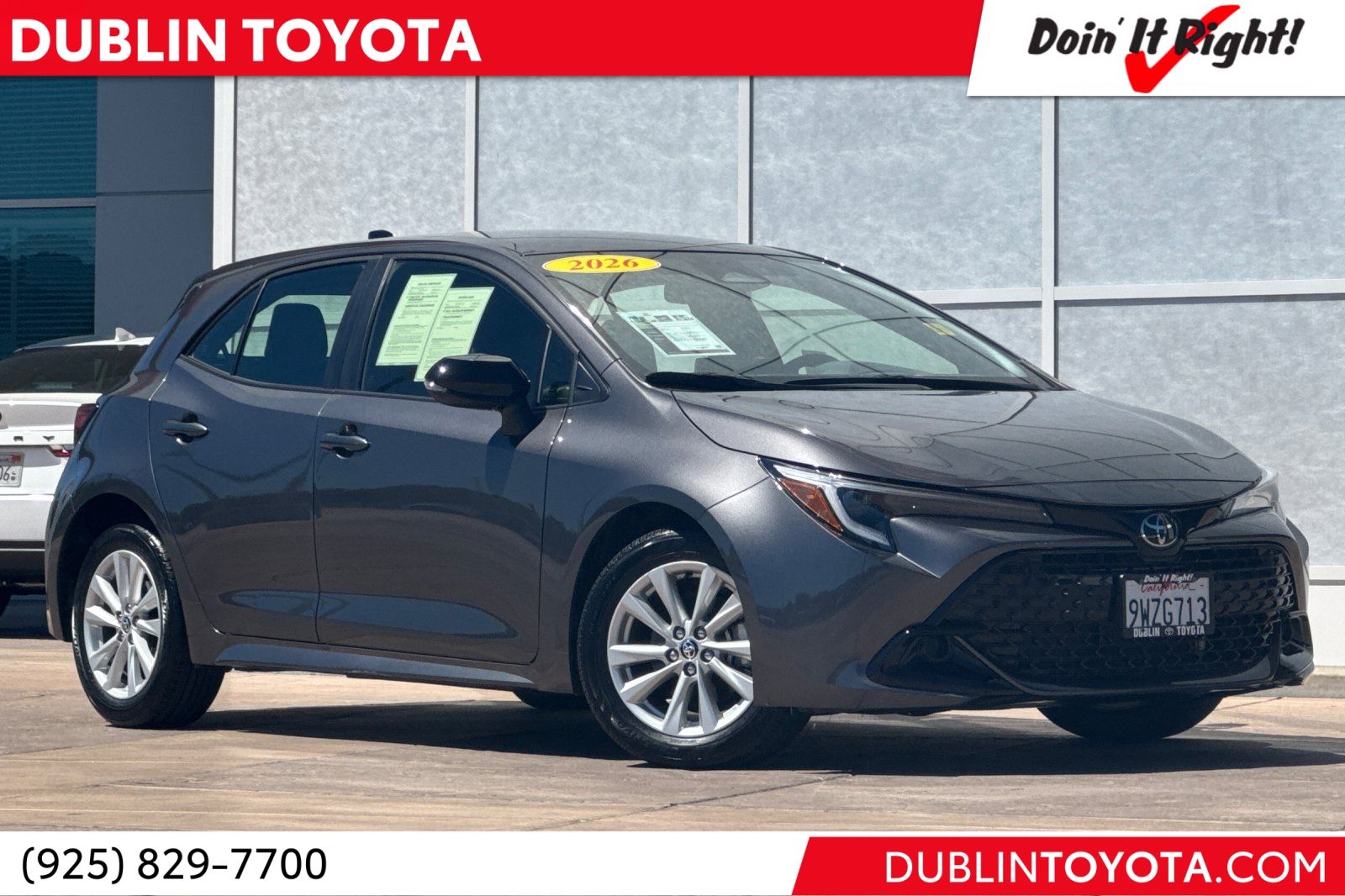 Magnetic Gray Metallic 2026 Toyota Corolla Hatchback Hatchback Front-Wheel Drive Continuously Variable Transmission
