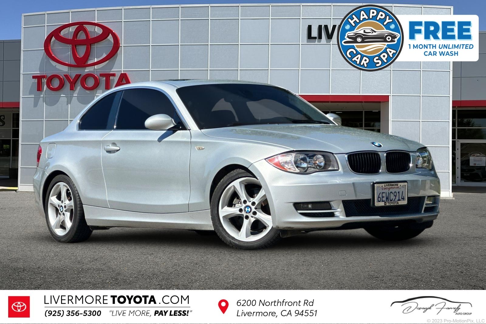 Titanium Silver Metallic 2008 BMW 1 Series Coupe Rear-Wheel Drive 6-Speed Automatic