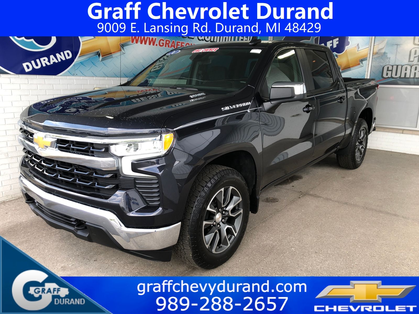 Dark Ash Metallic 2024 Chevrolet Silverado 1500 LT Crew Cab 4WD Pickup Truck Four-Wheel Drive 8-Speed Automatic