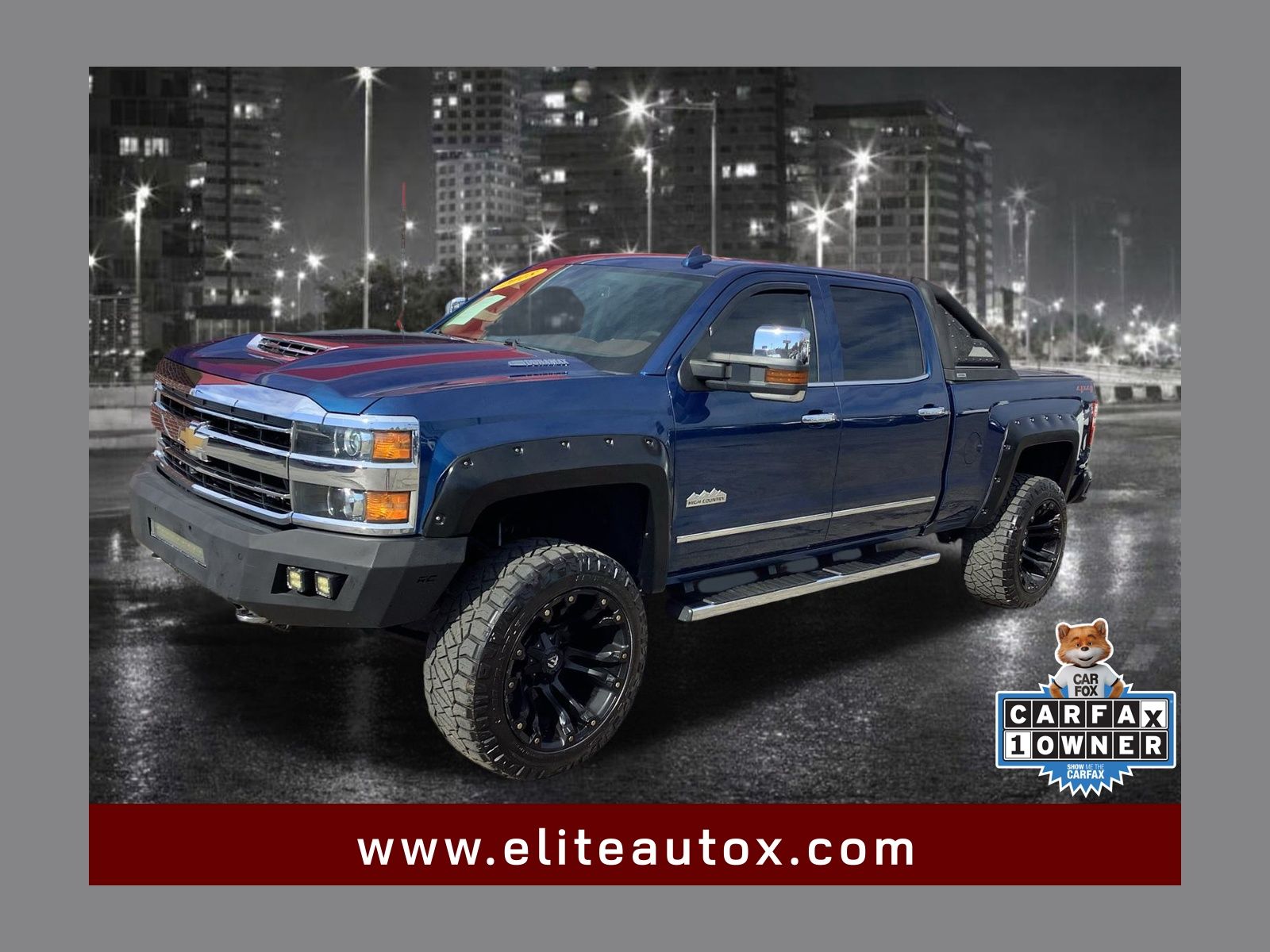 Deep Ocean Blue Metallic 2018 Chevrolet Silverado 2500HD High Country Crew Cab 4WD Pickup Truck Four-Wheel Drive 6-Speed Automatic