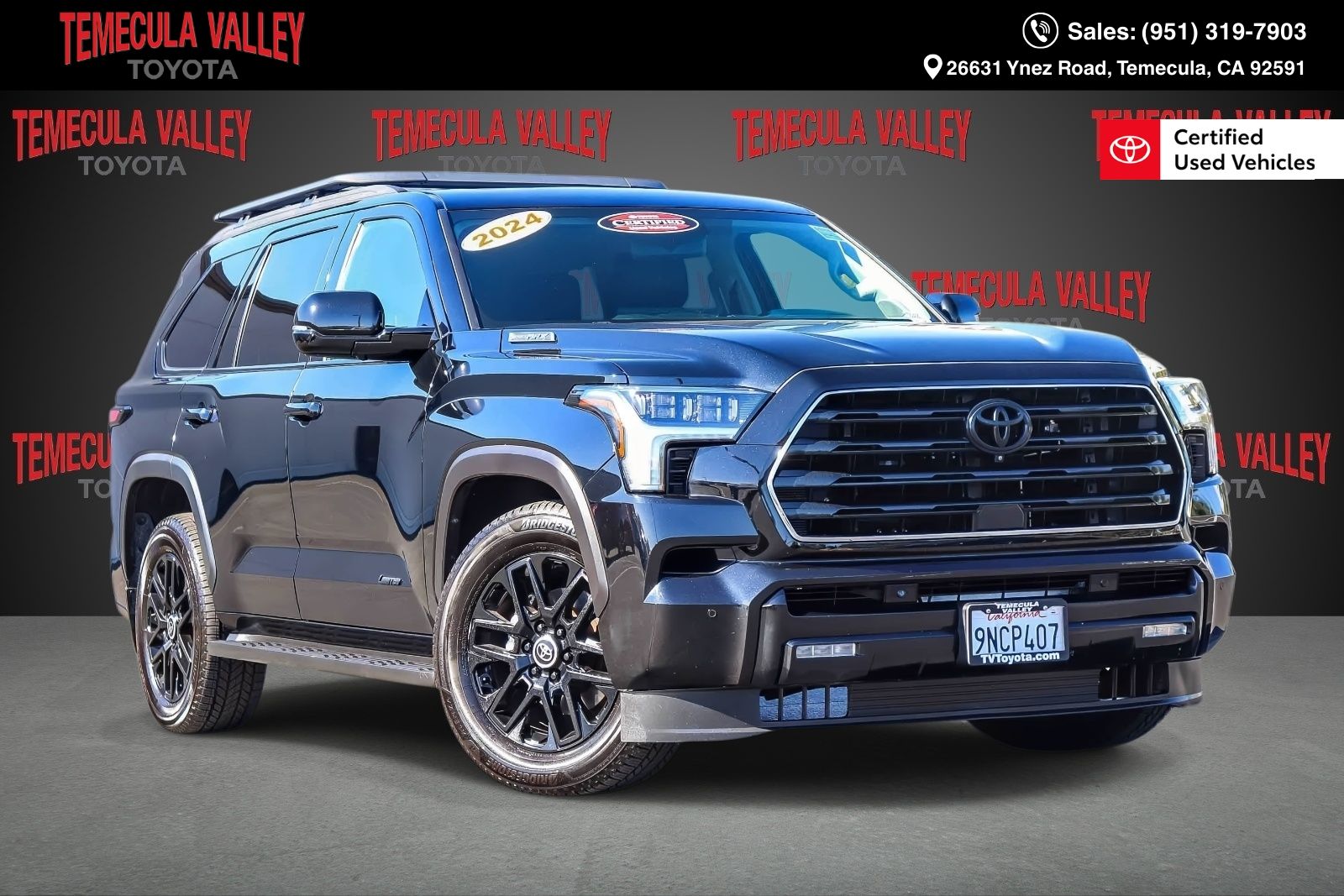 Midnight Black Metallic 2024 Toyota Sequoia SUV / Crossover Four-Wheel Drive Automatic