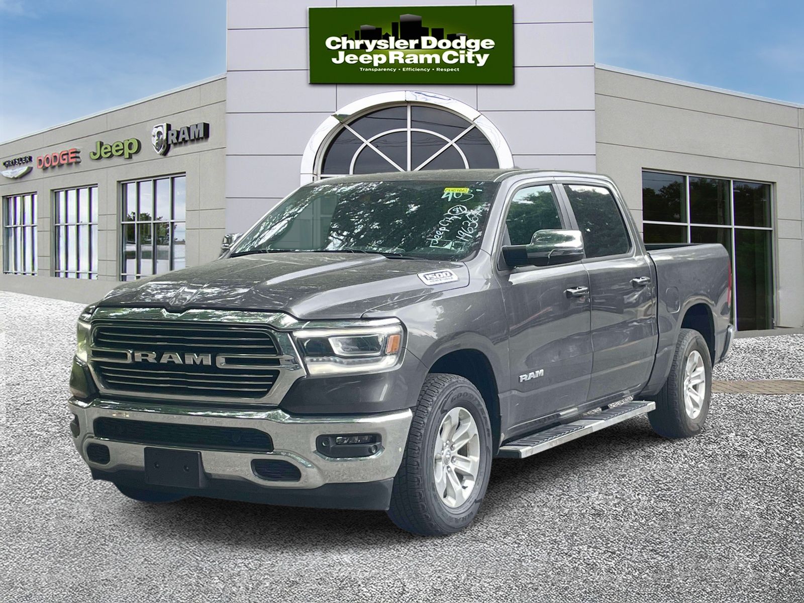 Gray (Granite Crystal Metallic Clearcoat) 2023 RAM 1500 Pickup Truck Four-Wheel Drive 8-Speed Automatic