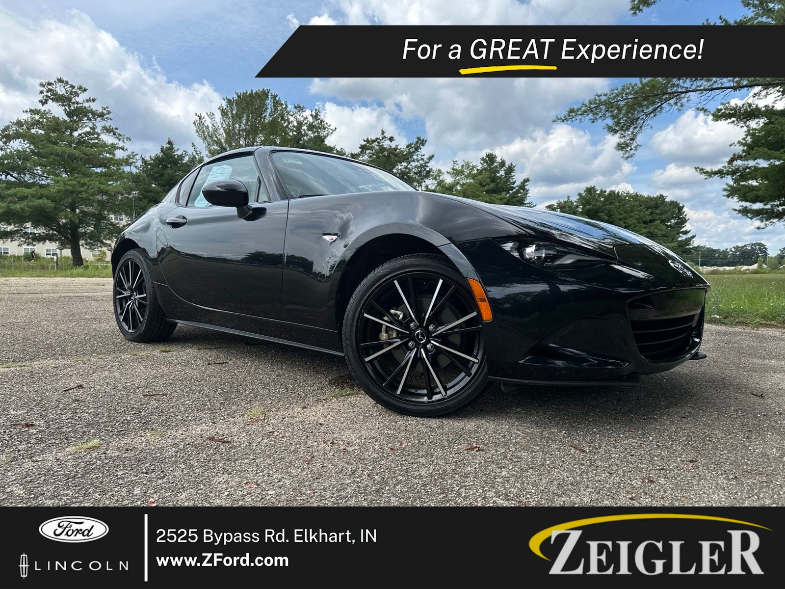 Jet Black Mica 2025 Mazda MX-5 Miata Convertible Rear-Wheel Drive 6-Speed Automatic