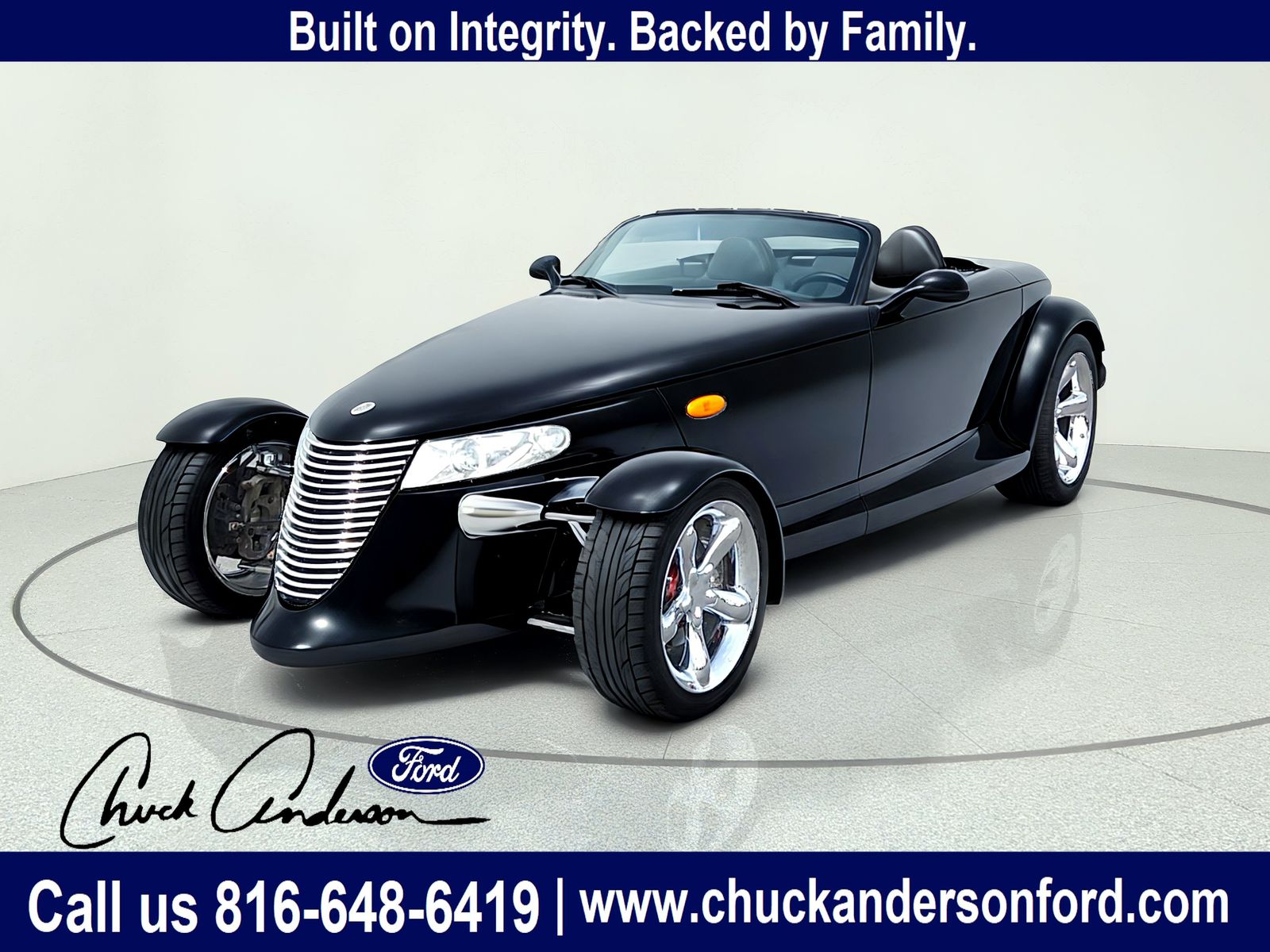 Prowler Black Clearcoat/Black Soft Top 2000 Plymouth Prowler Convertible Rear-Wheel Drive 4-Speed Automatic