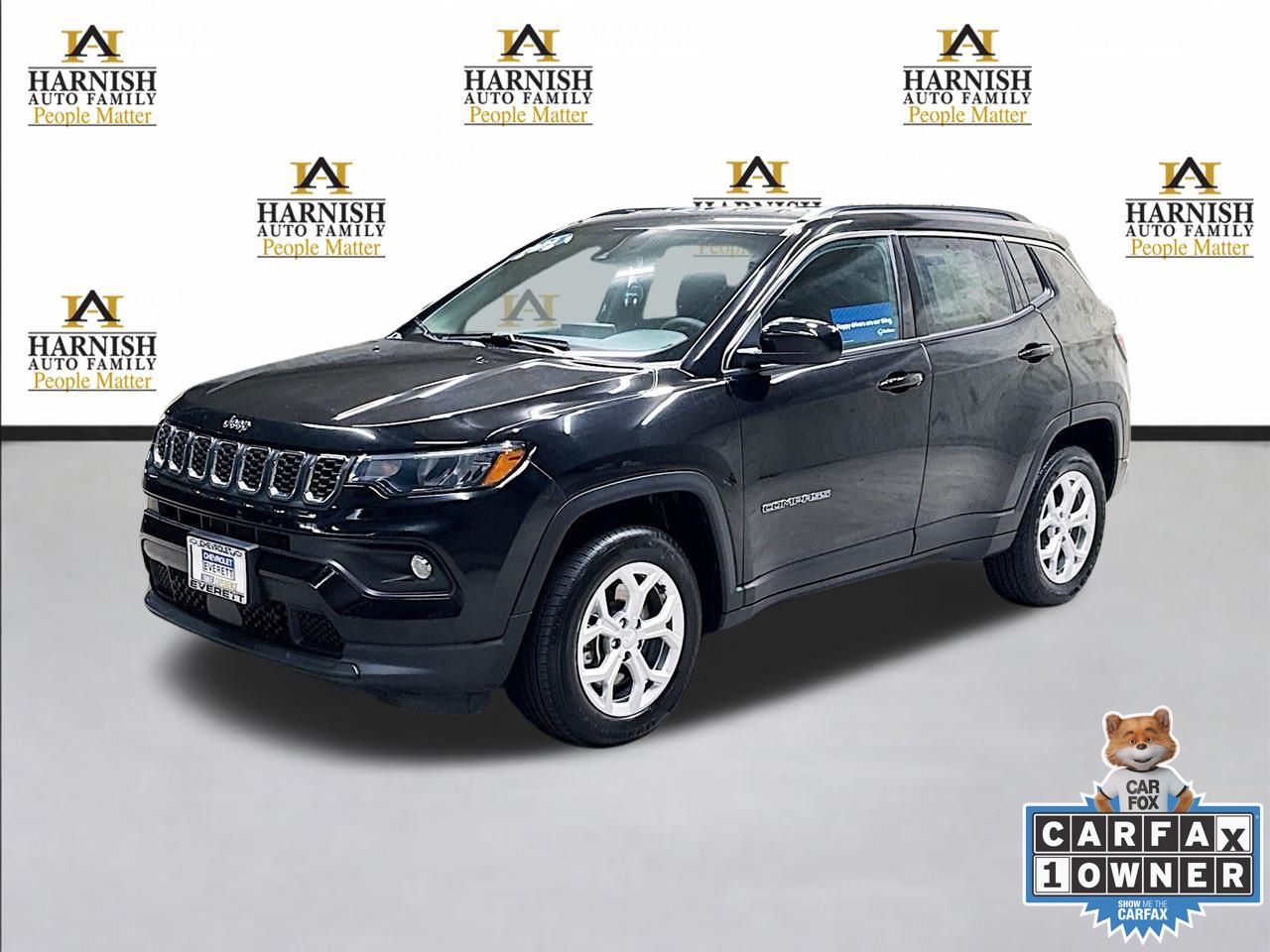 Diamond Black Crystal Pearlcoat 2024 Jeep Compass Latitude 4WD SUV / Crossover Four-Wheel Drive 8-Speed Automatic