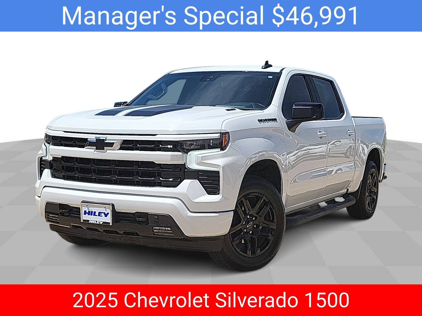 Summit White 2025 Chevrolet Silverado 1500 Pickup Truck Four-Wheel Drive Automatic