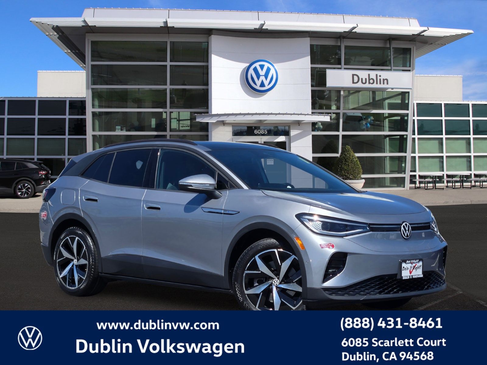 Silver Mist Metallic 2023 Volkswagen ID.4 Pro S RWD SUV / Crossover Rear-Wheel Drive Automatic