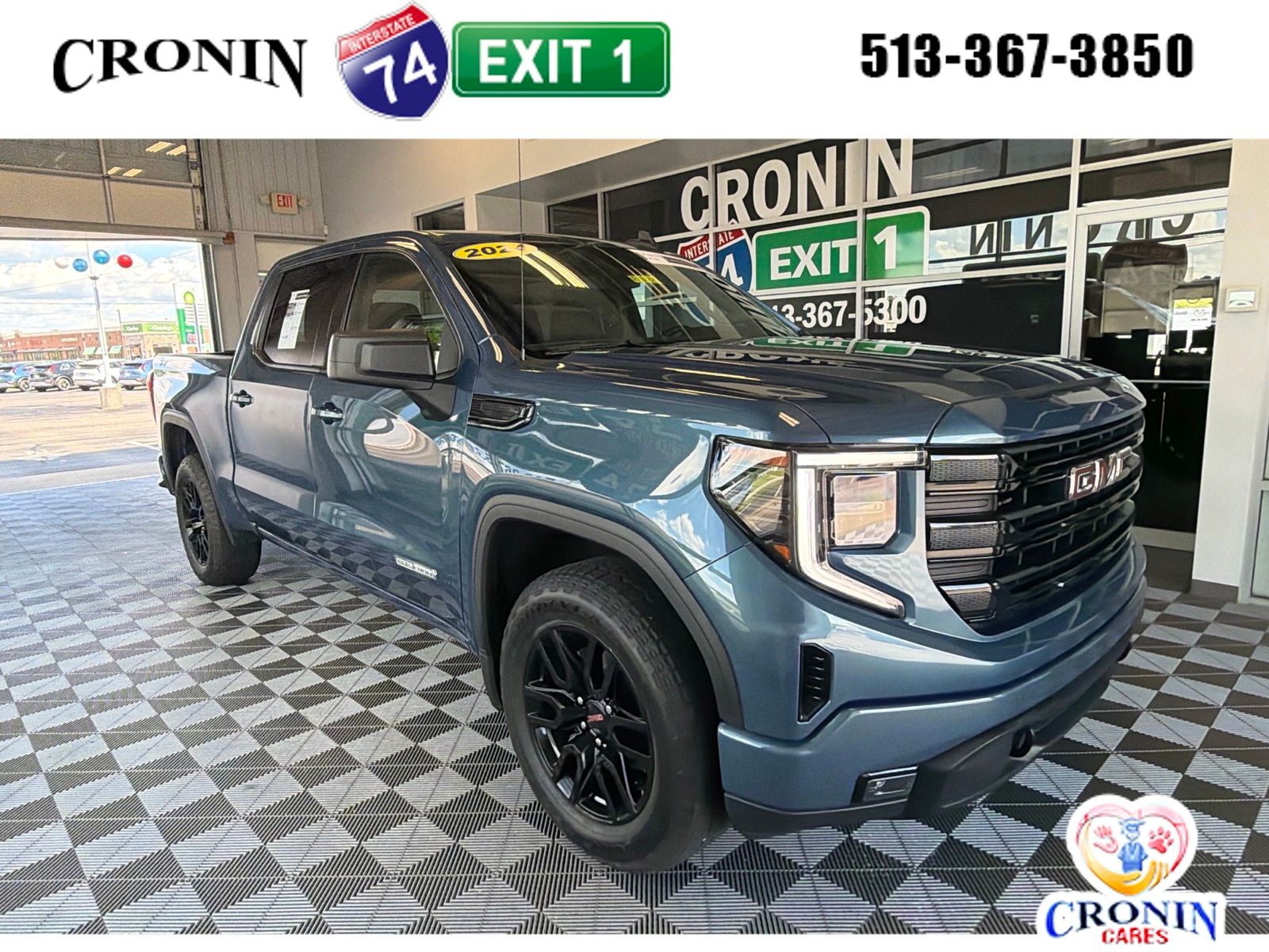 Downpour Metallic 2024 GMC Sierra 1500 Pickup Truck Four-Wheel Drive 8-Speed Automatic