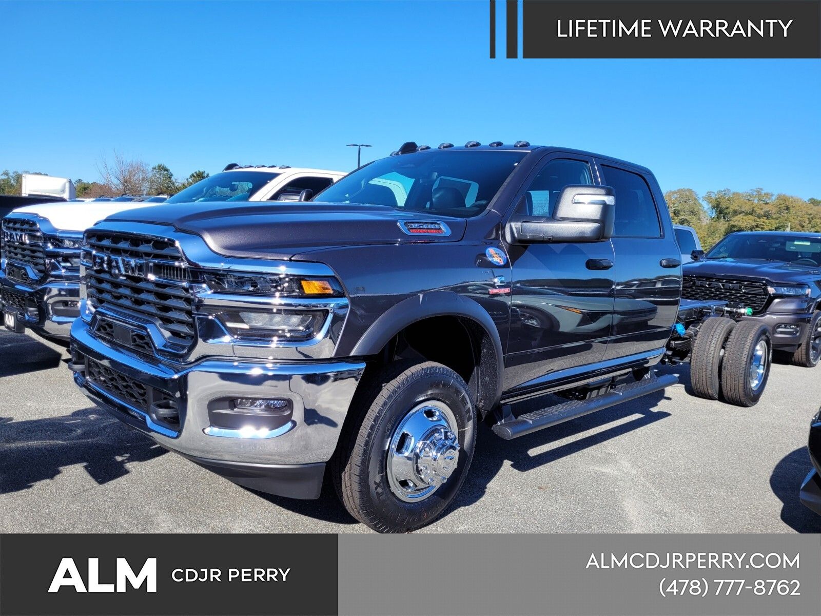 Gray (Granite Crystal Metallic Clearcoat) 2026 RAM 3500 Chassis Tradesman Crew Cab LB DRW 4WD Pickup Truck Four-Wheel Drive 8-Speed Automatic