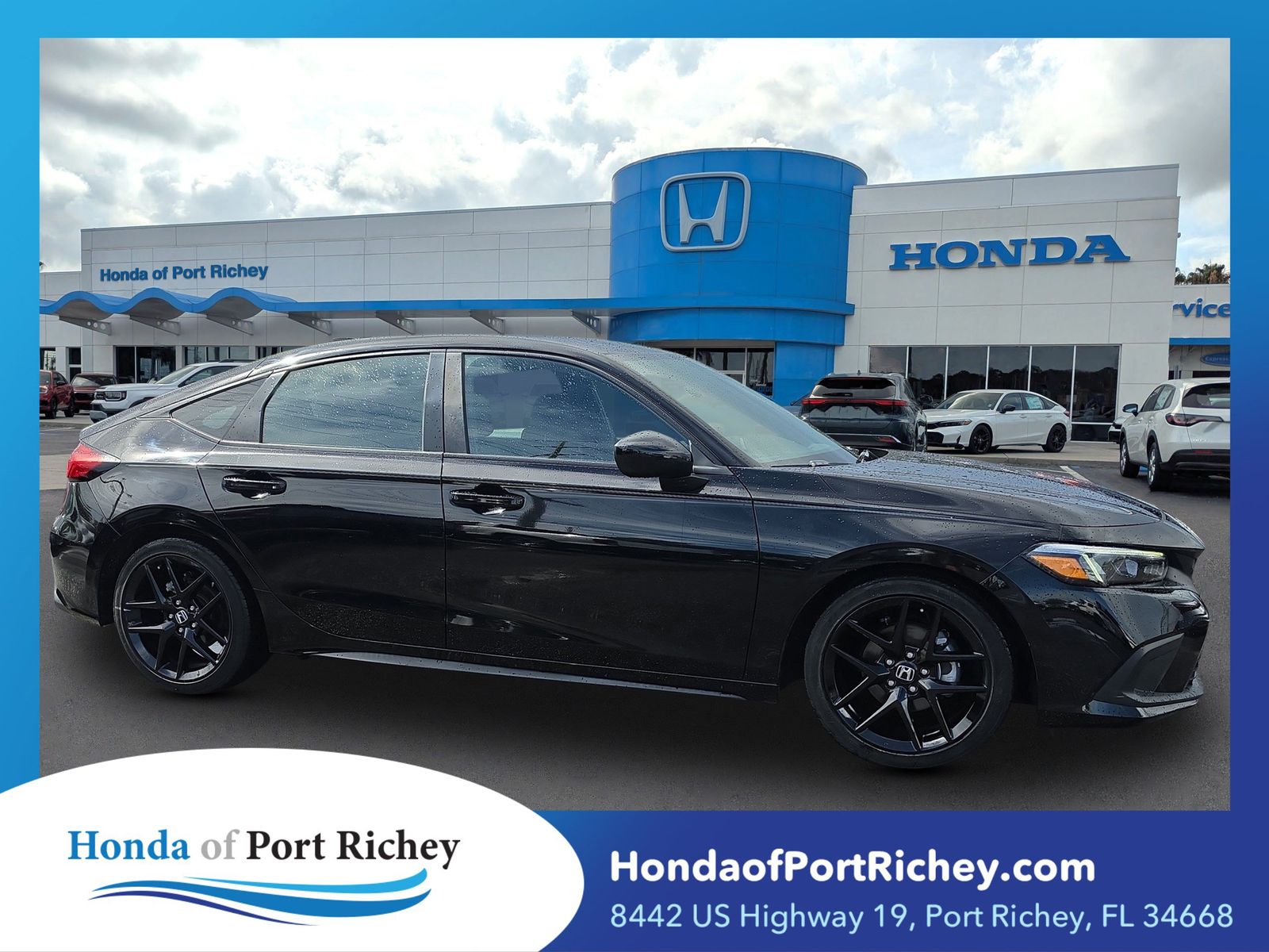 Crystal Black Pearl 2024 Honda Civic Hatchback Hatchback Front-Wheel Drive Continuously Variable Transmission