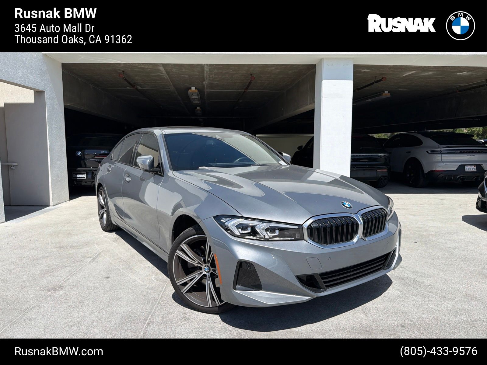 Skyscraper Gray Metallic 2023 BMW 3 Series Sedan Rear-Wheel Drive 8-Speed Automatic