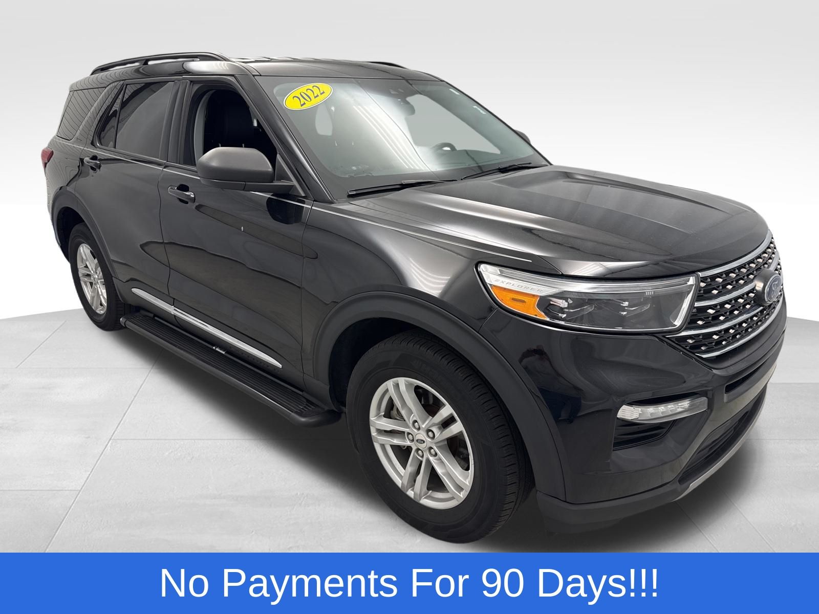 Black Metallic 2022 Ford Explorer XLT AWD SUV / Crossover All-Wheel Drive Automatic