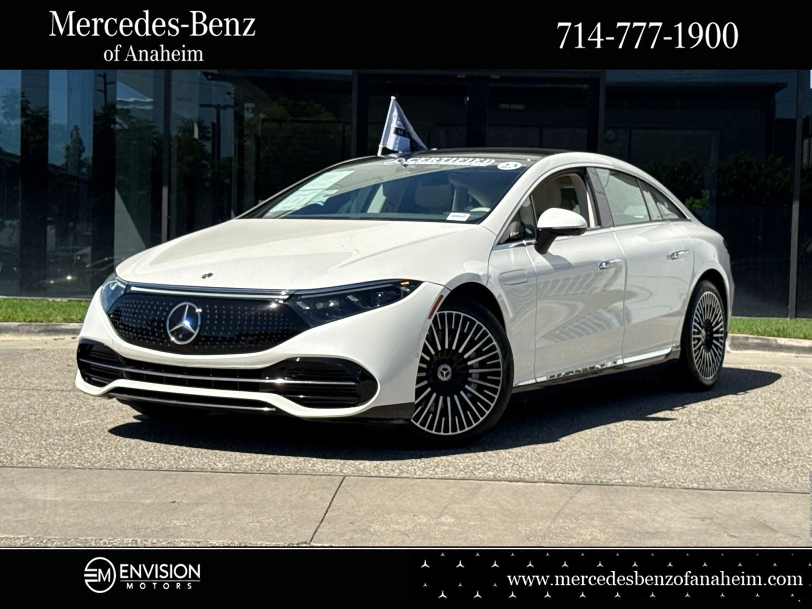 MANUFAKTUR Diamond White Metallic 2023 Mercedes-Benz EQS Sedan All-Wheel Drive 1-Speed Automatic