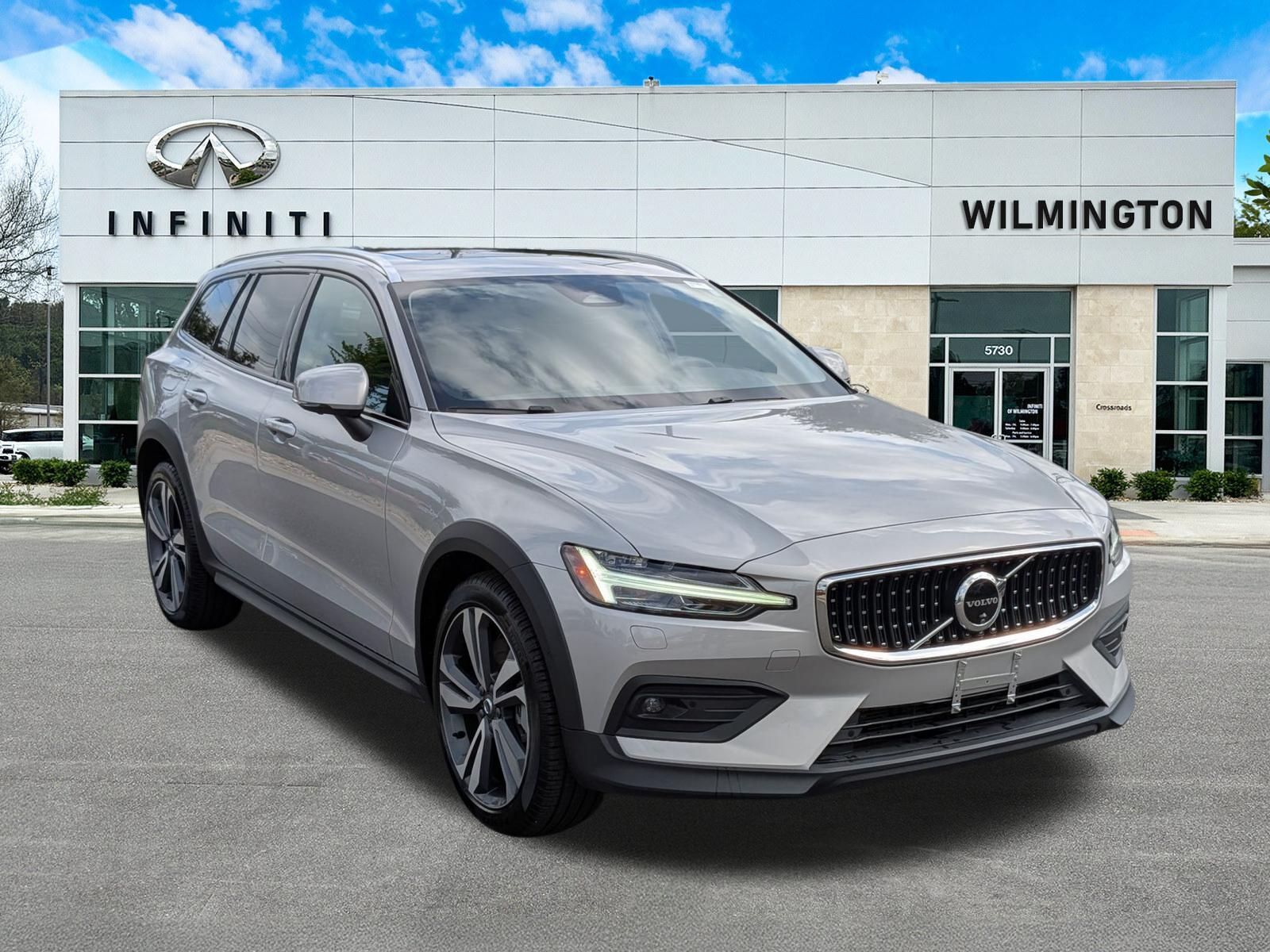 Silver Dawn Metallic 2025 Volvo V60 Wagon All-Wheel Drive Automatic