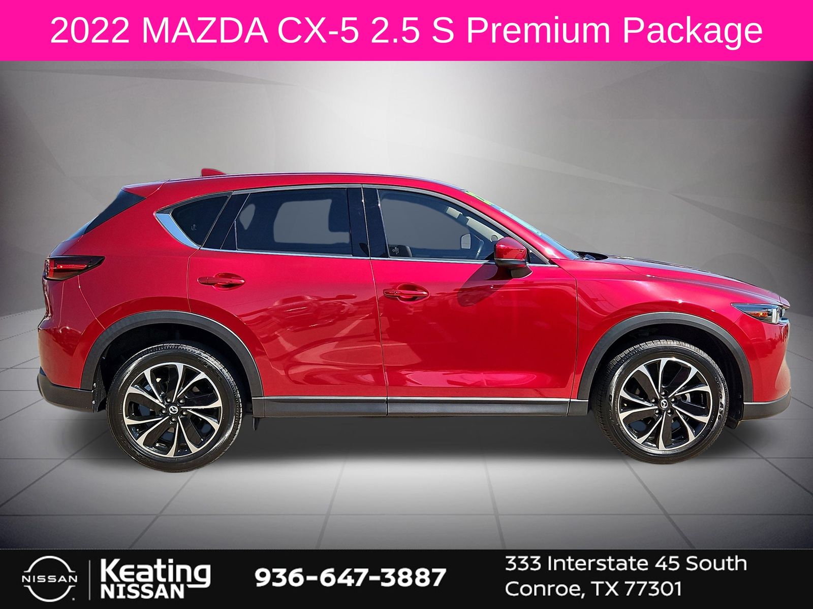 2022 Mazda CX-5 2.5 S Premium Package Red at DeMontrond Mazda