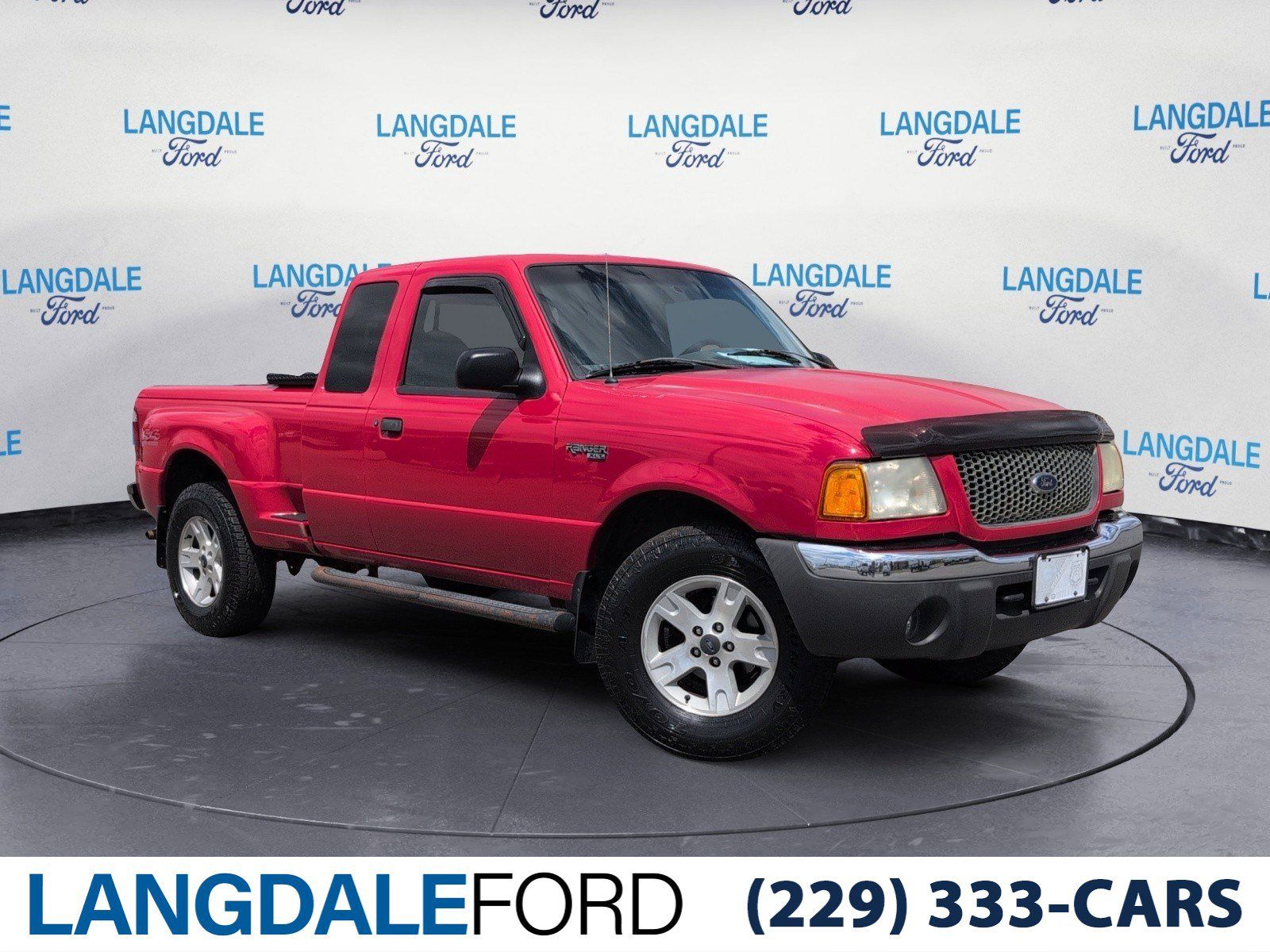 Red 2002 Ford Ranger 4 Dr XLT 4WD Extended Cab SB Pickup Truck Four-Wheel Drive 5-Speed Automatic Overdrive