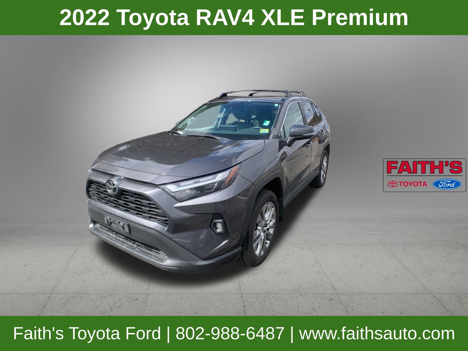 Magnetic Gray Metallic 2022 Toyota RAV4 XLE Premium AWD SUV / Crossover All-Wheel Drive 8-Speed Automatic