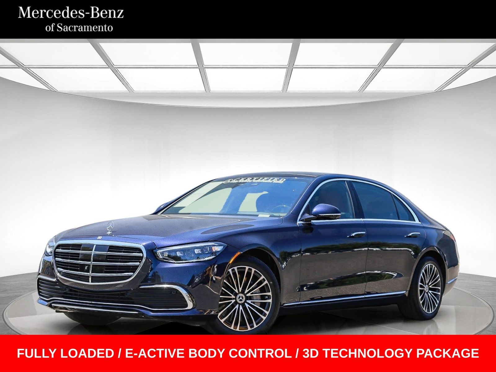 Nautical Blue Metallic 2023 Mercedes-Benz S-Class S 500 4MATIC AWD Sedan All-Wheel Drive 9-Speed Automatic