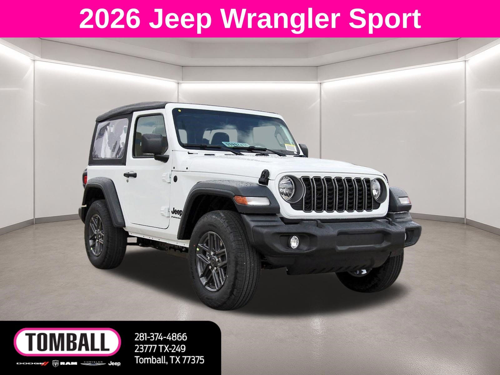 Bright White Clearcoat 2026 Jeep Wrangler SUV / Crossover Four-Wheel Drive 6-Speed Manual