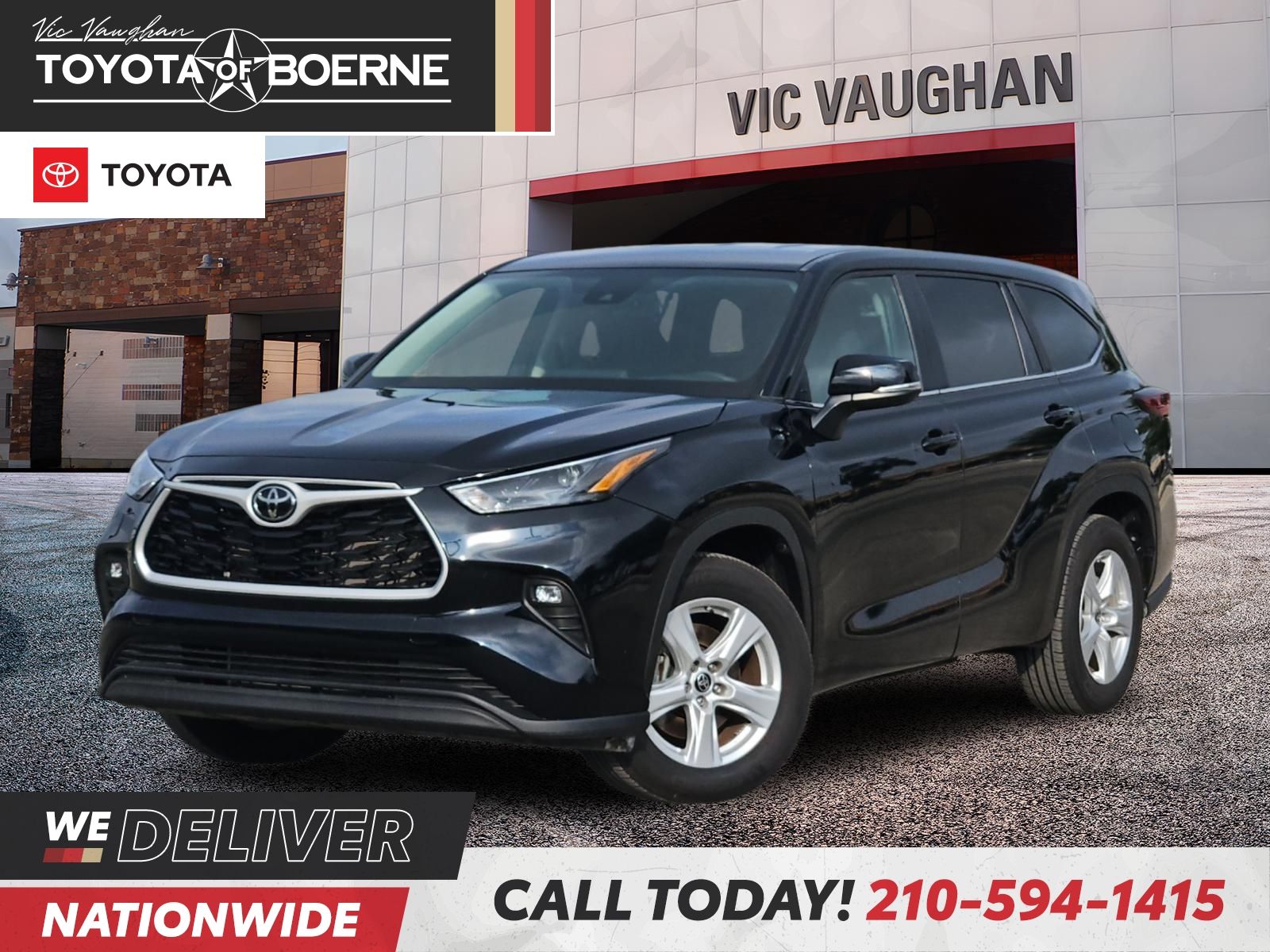 Midnight Black Metallic 2025 Toyota Highlander SUV / Crossover Front-Wheel Drive 8-Speed Automatic