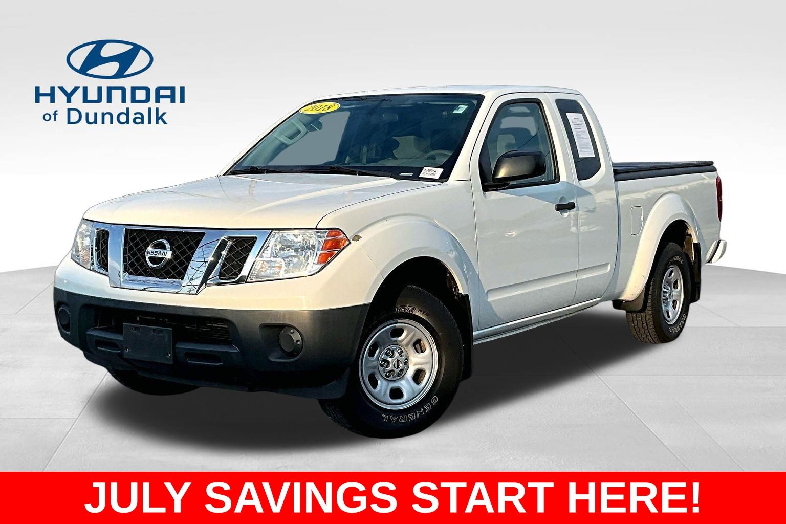 Glacier White 2018 Nissan Frontier Pickup Truck 4X2 5-Speed Automatic Overdrive