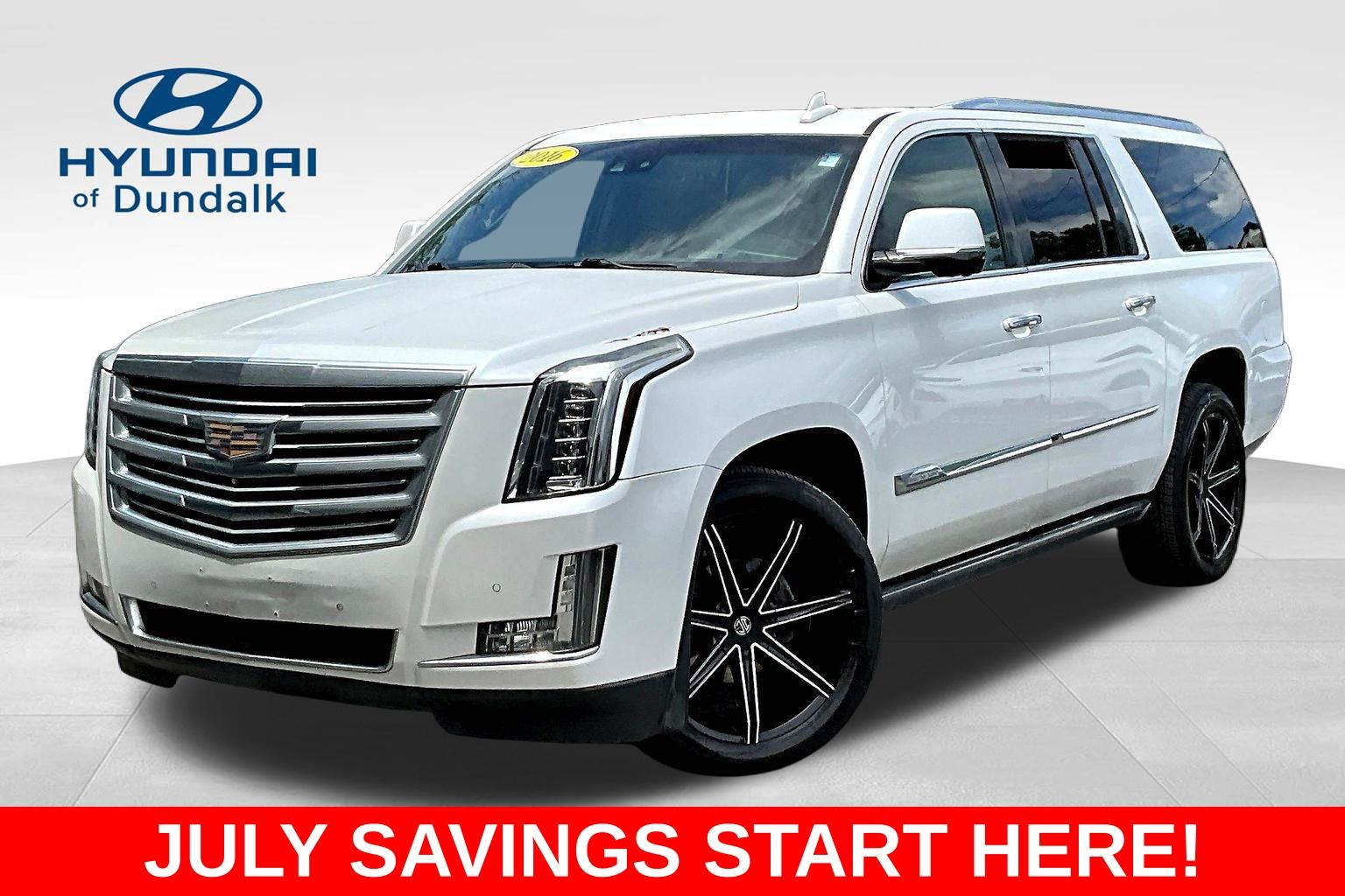 Crystal White Tricoat 2016 Cadillac Escalade ESV SUV / Crossover Four-Wheel Drive 8-Speed Automatic
