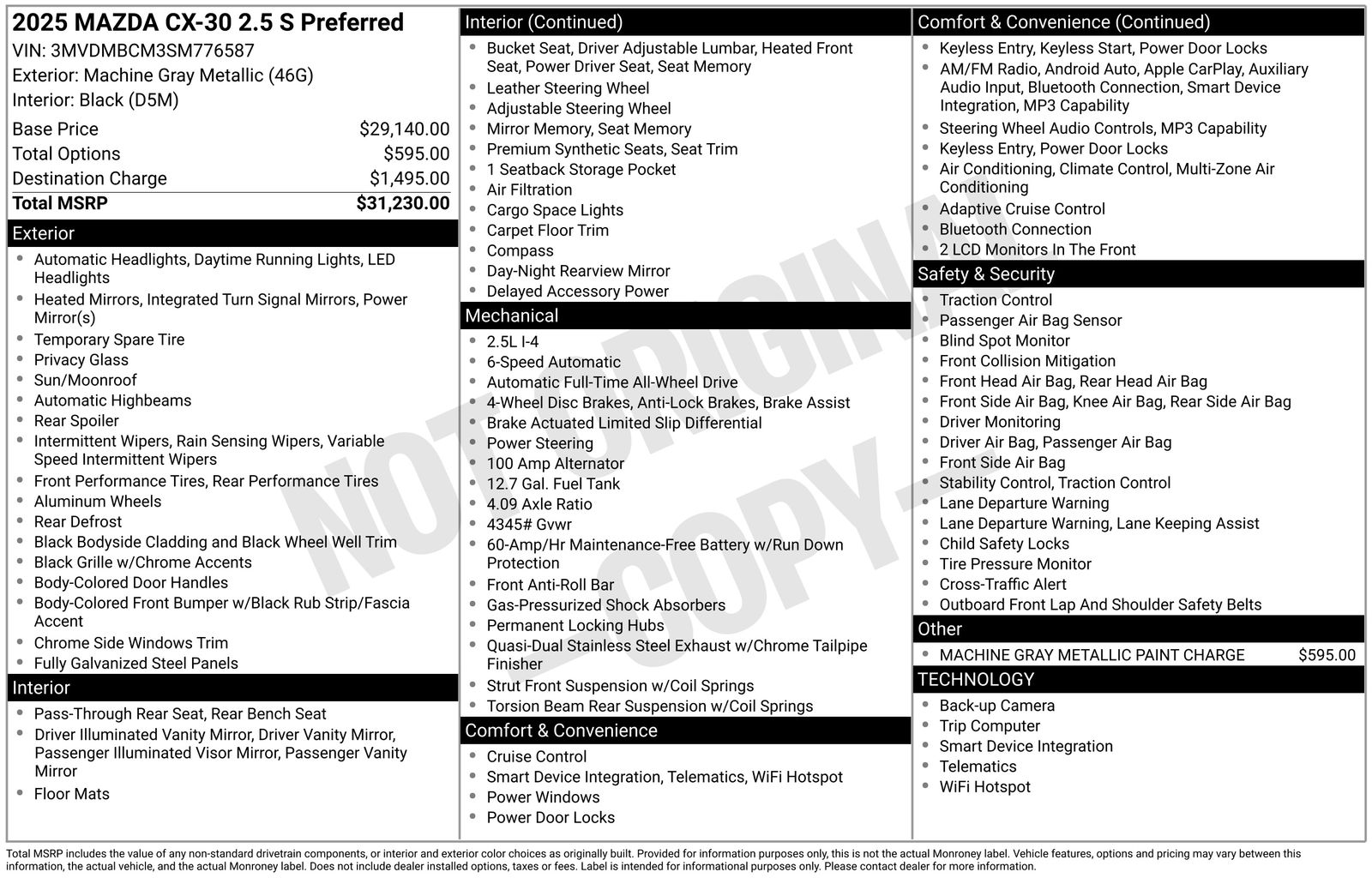 Used Car 2025 Mazda Cx-30  2.5 S Preferred Package For Sale Under $30,000 In Austin, Texas