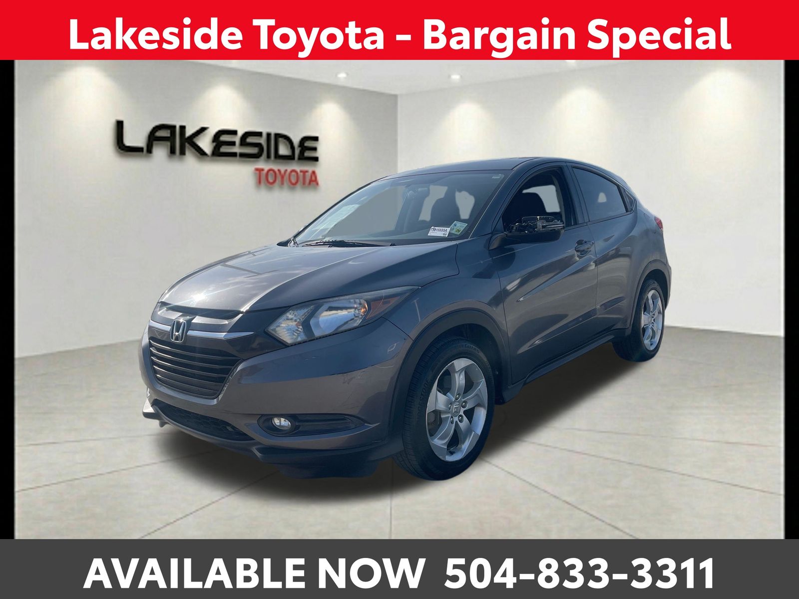 Gray (Modern Steel Metallic) 2016 Honda HR-V SUV / Crossover Front-Wheel Drive 6-Speed Manual