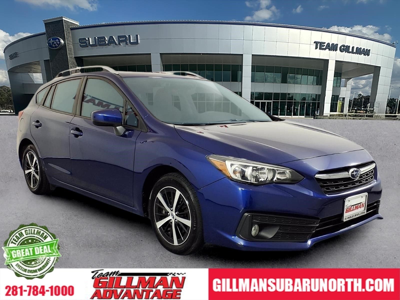 Sapphire Blue Pearl 2023 Subaru Impreza Premium Wagon AWD Wagon All-Wheel Drive Continuously Variable Transmission