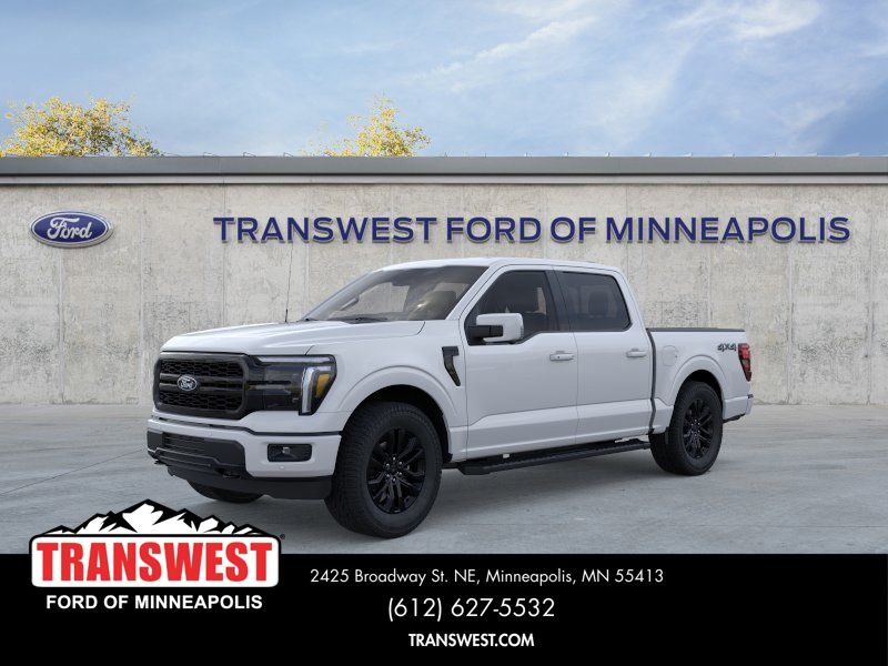 Oxford White 2025 Ford F-150 Lariat SuperCrew 4WD Pickup Truck Four-Wheel Drive Automatic