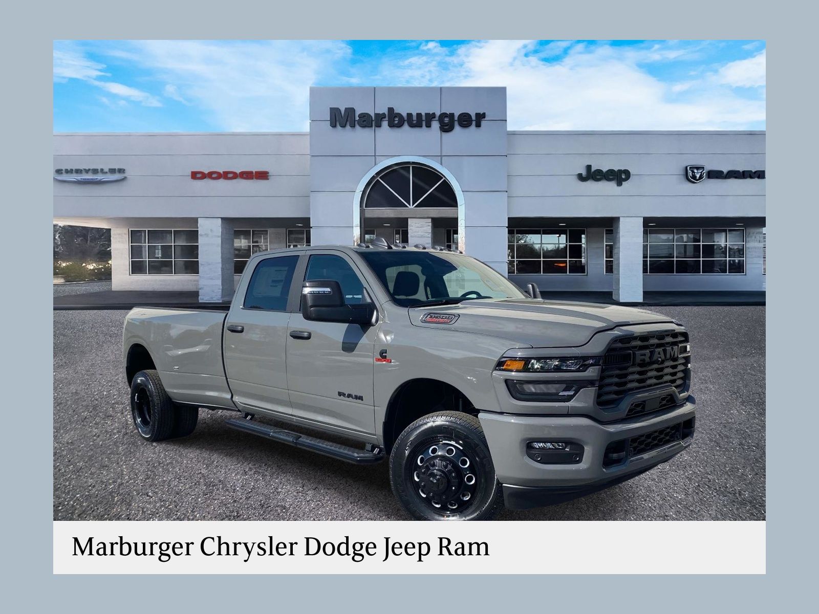 Ceramic Gray Clearcoat 2026 RAM 3500 Big Horn Crew Cab LB DRW 4WD Pickup Truck Four-Wheel Drive 8-Speed Automatic