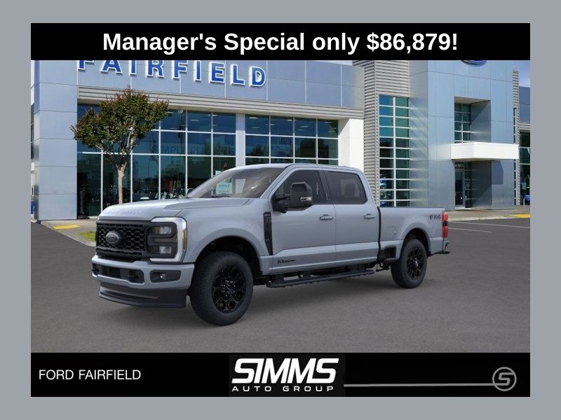 Gray Metallic 2025 Ford F-250 Super Duty Lariat Crew Cab 4WD Pickup Truck Four-Wheel Drive Automatic