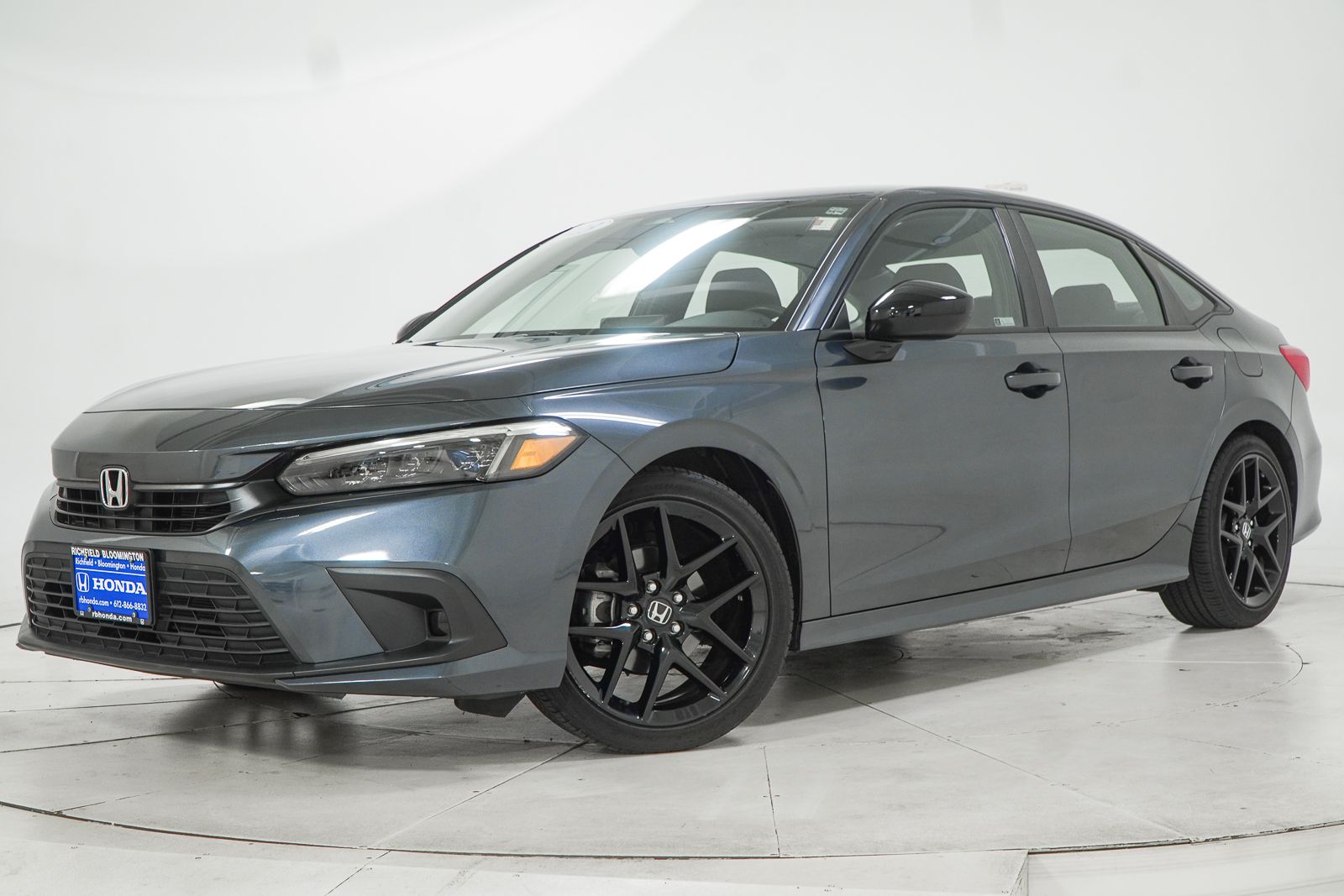 Meteorite Gray Metallic 2023 Honda Civic Sedan Front-Wheel Drive Continuously Variable Transmission