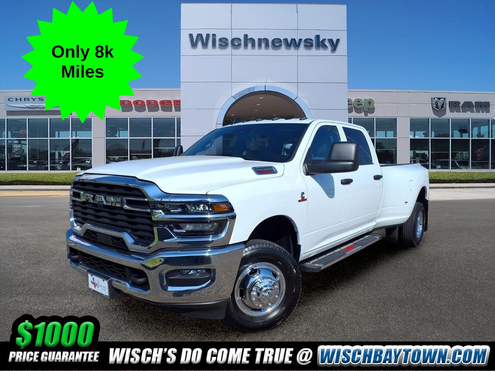 Bright White Clearcoat 2026 RAM 3500 Pickup Truck Four-Wheel Drive 8-Speed Automatic