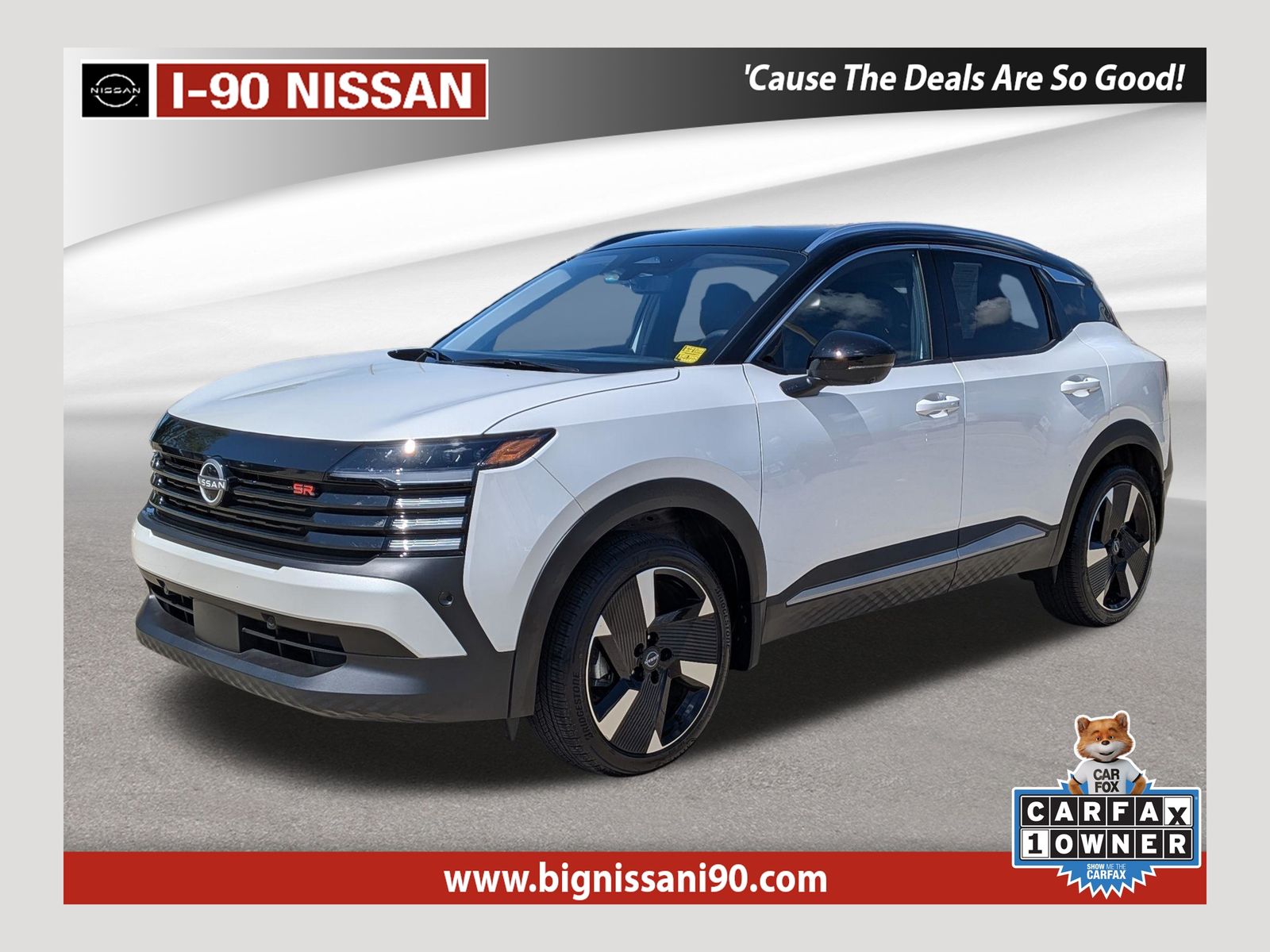 Aspen White 2025 Nissan Kicks SR AWD SUV / Crossover All-Wheel Drive Continuously Variable Transmission