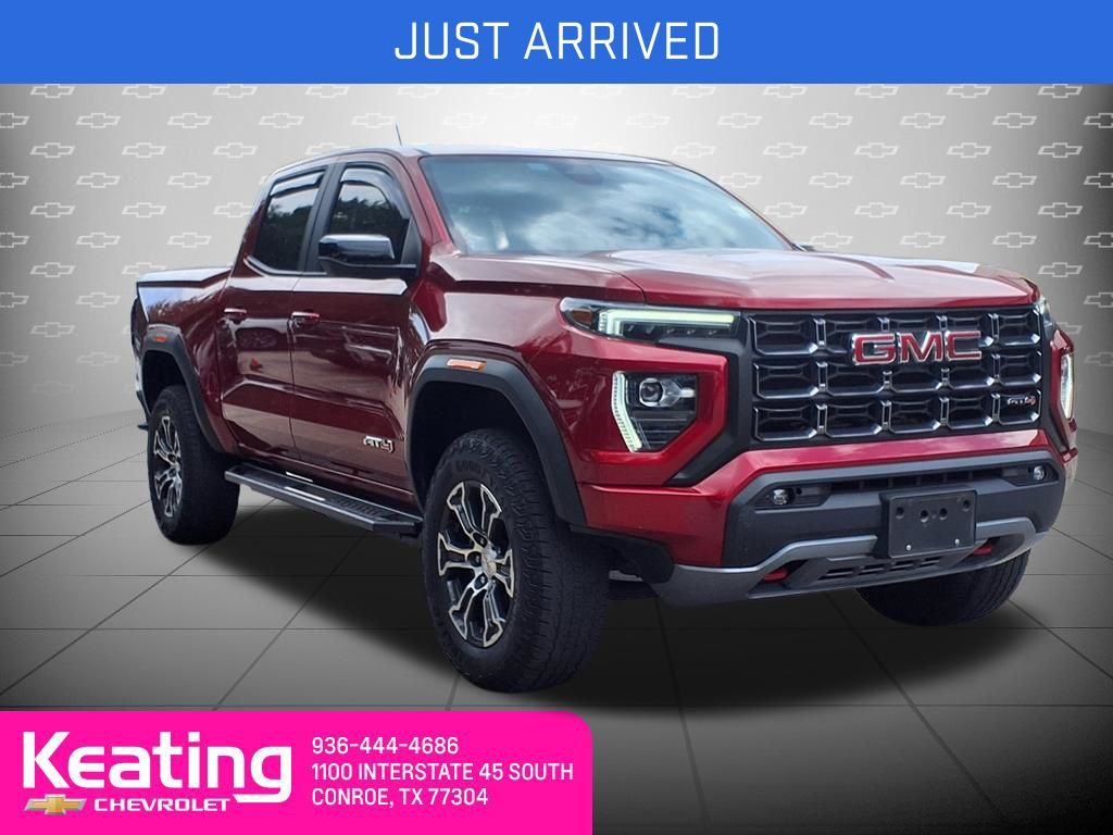 Volcanic Red Tintcoat 2023 GMC Canyon AT4 Crew Cab 4WD Pickup Truck Four-Wheel Drive 8-Speed Automatic