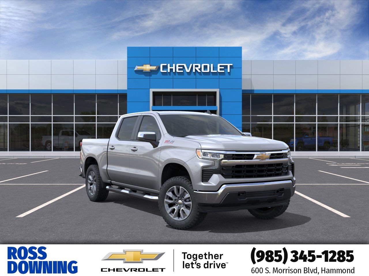 Sterling Gray Metallic 2026 Chevrolet Silverado 1500 Pickup Truck Four-Wheel Drive Automatic