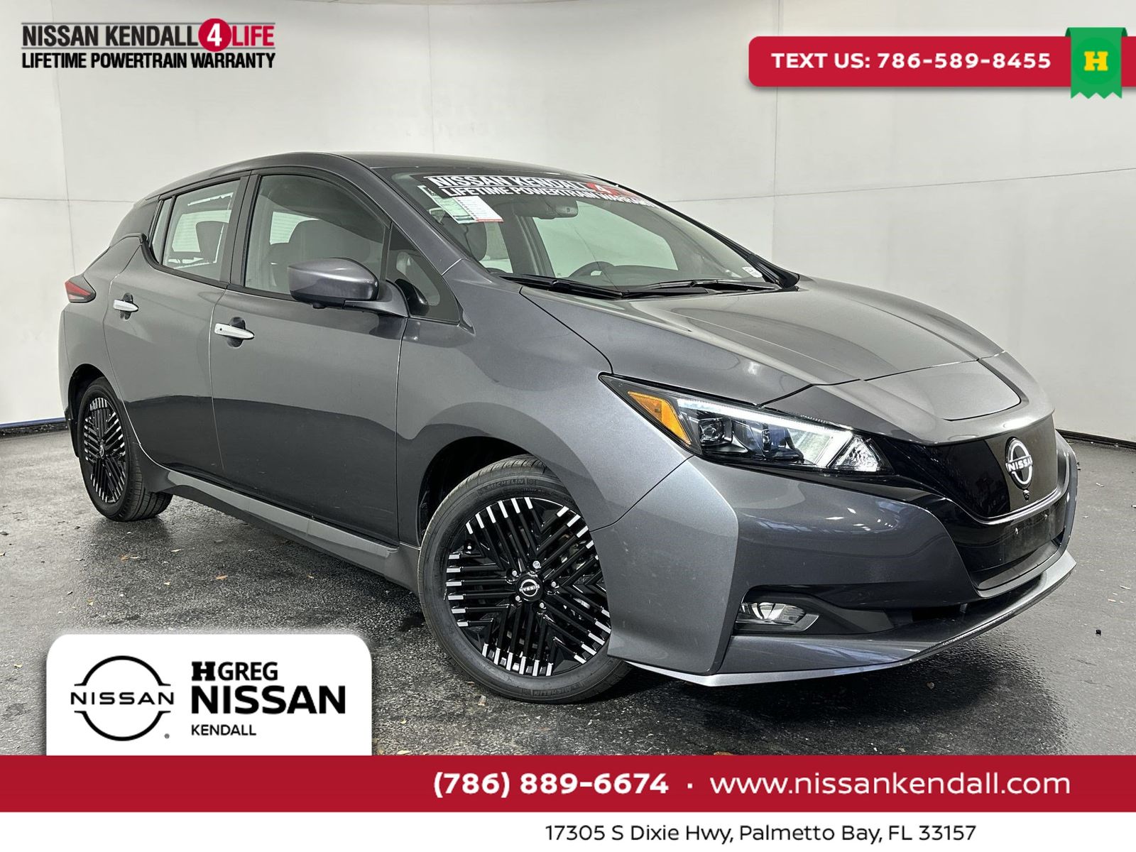 Gray (Gun Metallic) 2025 Nissan LEAF Hatchback Front-Wheel Drive Automatic